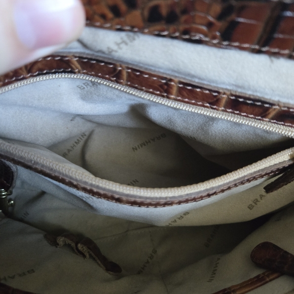 Brahmin Tan and Silver Crocodile Crossbody Bag - Picture 13 of 13